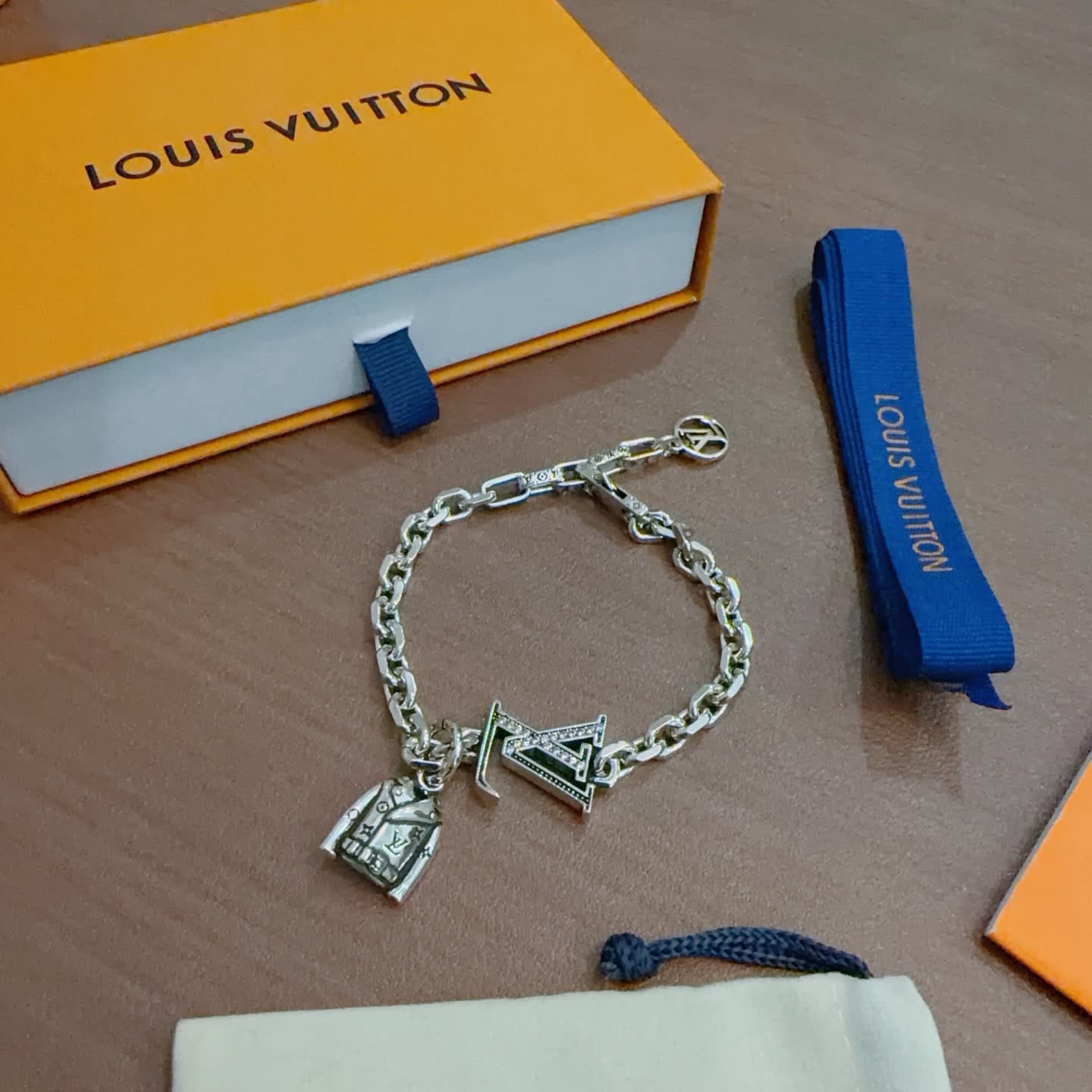 Louis Vuitton Silver Charm Bracelet